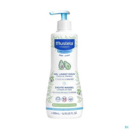 Gel Lavant doux à l'avocat Bio 500ML MUSTELA