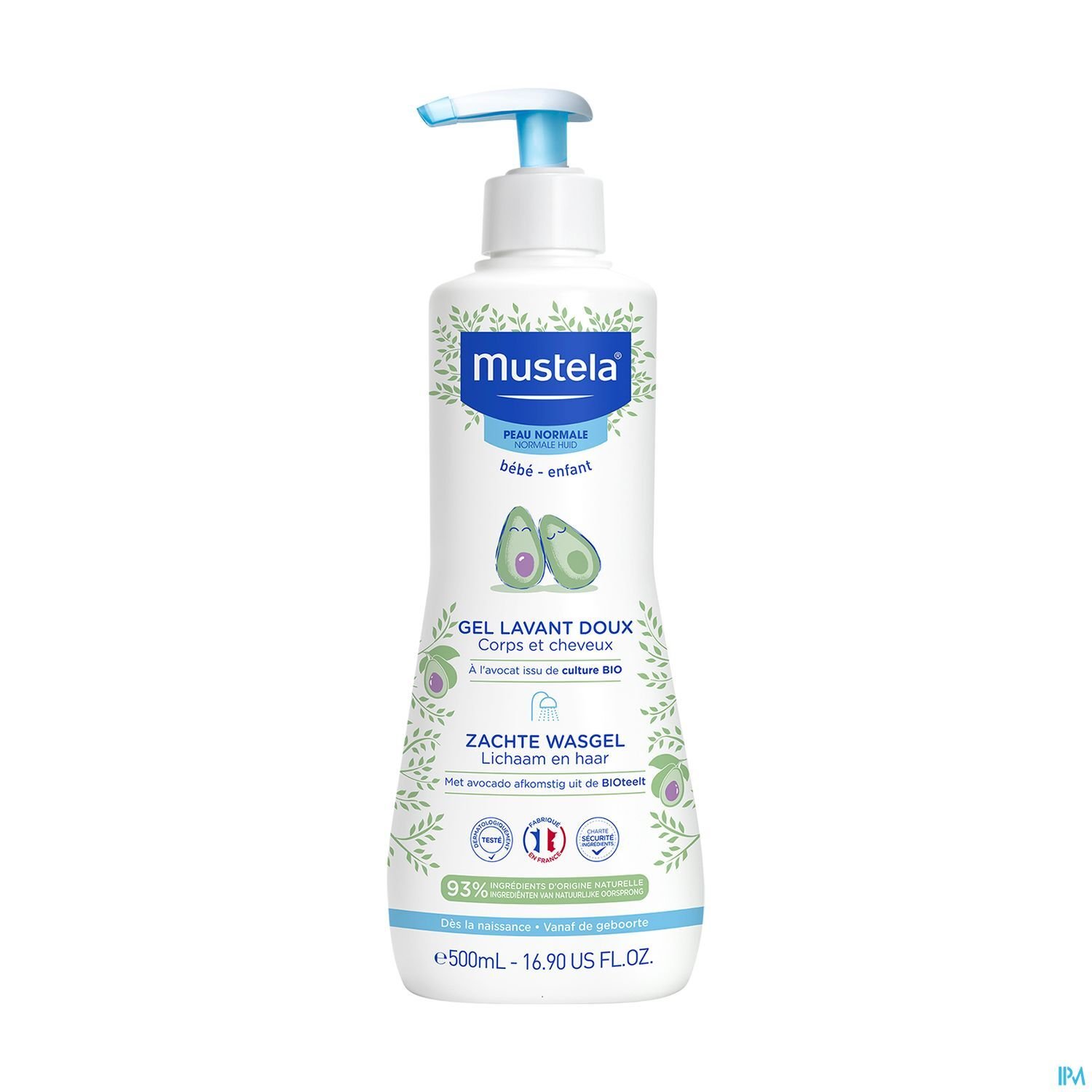 9788d60f07db787982be25b3e99cd85c_huge Gel Lavant doux à l'avocat Bio 500ML MUSTELA – Image 1