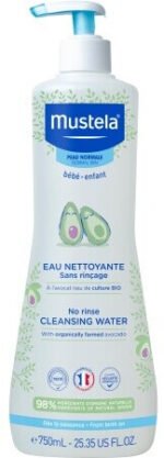 Eau nettoyante sans rinçage, à l'avocat Bio 300ML MUSTELA