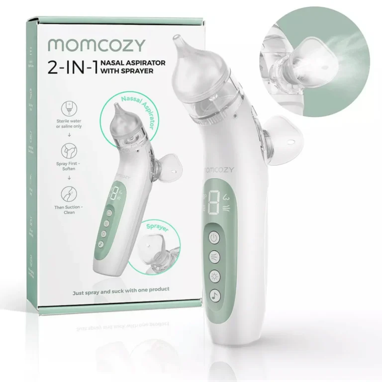 MOMCOZY ASPIRATEUR NASAL BÉBÉ 2-EN-1 AVEC SPRAY – Image 1